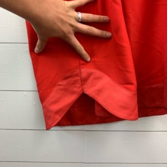 Banana Republic Red 3/4 Ruffle Sleeve Dress - Picture 4 of 7